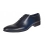 Pantofi barbati eleganti din piele naturala bleumarin - 024BL